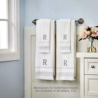 Casual Monogram Bath Towel R 28x54 White