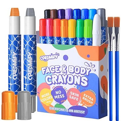 Creamify Face Painting Kits for Kids - 16 Colors Twistable Face Paint Marker ...