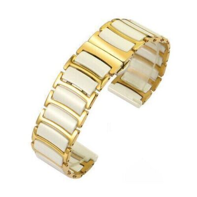 Solid Ceramics Stainless Steel Watch Band Watch Strap Bracelet 16 18 20 22mm