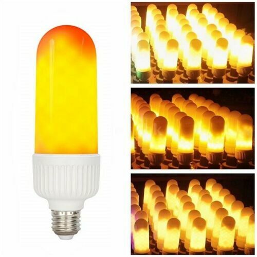 Lampada Led Effetto Fiamma Flame Lampadina E27 Emulazione Fuoco Tremolante sus