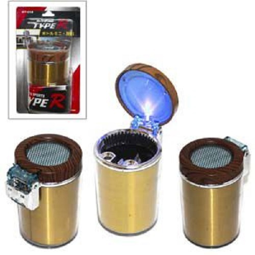 Posacenere Posa Cenere Plastica Auto TypeR HT-018 Retroilluminato Dorato hsb