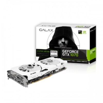  Galax GeForce GTX 1070 8GB EXOC-SNIPER WHITE RGB DUAL FAN HIGH PERFORMANCE