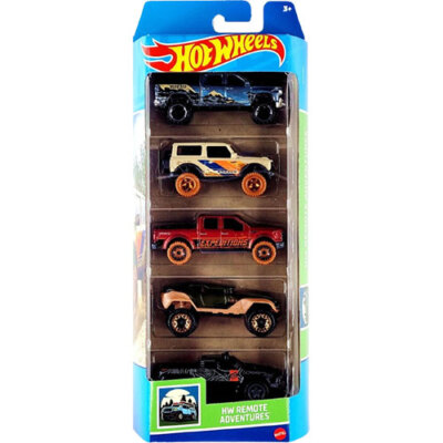 Mattel Hot Wheels Vehicle 5-PACK - HW REMOTE ADVENTURES (Bronco, F