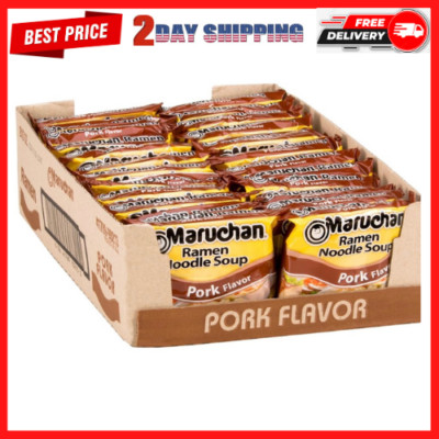 Maruchan Ramen Pork Flavor, 3.0 Oz(Pack of 24)