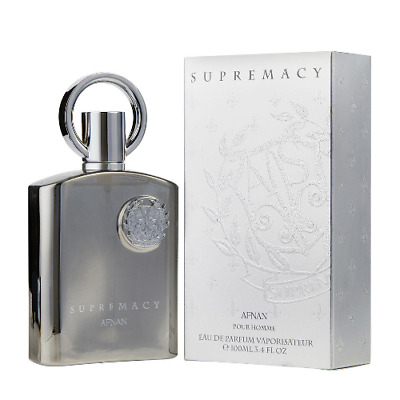 Supremacy Silver by Afnan 3.4 oz EDP Cologne for Men New In Box