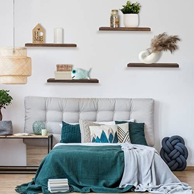 Rustic Farmhouse Floating Shelves For Wall Decor Storage Wood Wooden Wall Shelve
