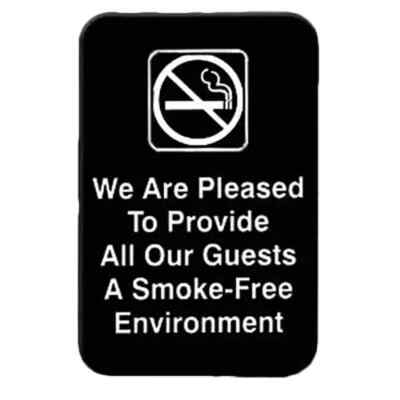 Thunder Group PLIS6901BK 6'' x 9'' Black Self Adhesive Information Symbol Sign