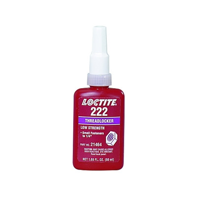 Loctite 222 Threadlocker, Low Strength/Small Screw, 10 Ml, Purple - 1 per EA