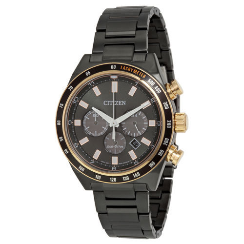 Pre-owned Citizen Ca4207-53h Eco-drive Men's Sports Black Finish Chronograph Watch