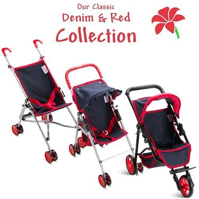 Baby Doll Stroller for Toddlers 3 Years and up, Foldable Toy Stroller for Dol...