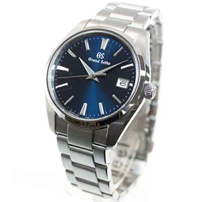 Pre-owned Grand Seiko Sbgp013 Heritage Collection Blue Dial Stainless Steel Men Watch