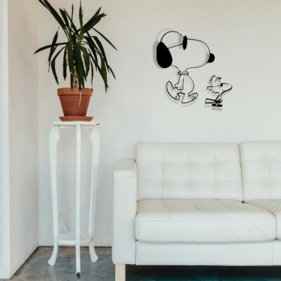 Snoopy and Woodstock Wall Art - Welcome Snoopy Decor (2 Pieces)
