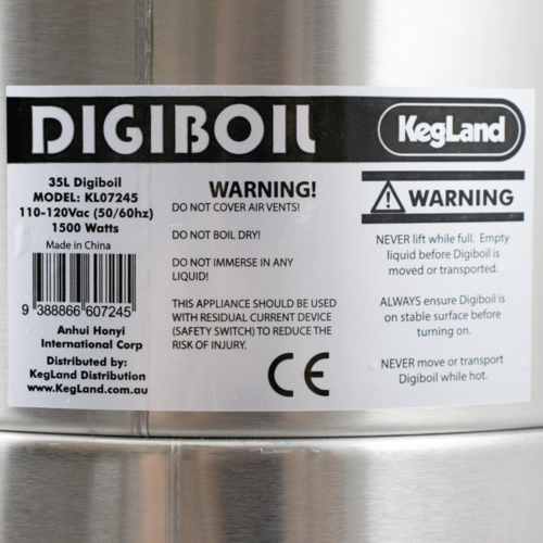 Gen 2 DigiBoil | Electric Kettle | 35L | 9.25G | 110V - Beer Brewing, Distilling