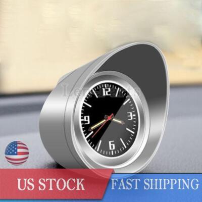 For Car/RV/Truck Interior Dash Mount Silver Clock Luminous Pointer Round Display