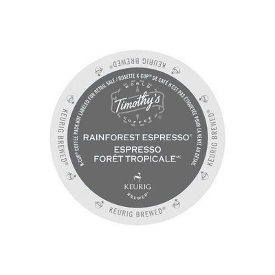 Timothy's World Coffee Rainforest Espresso 96 K-Cups