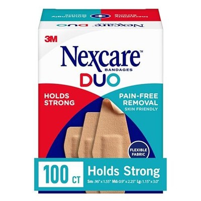 Duo Bandages, Painless Removal, Strong Adhesive Bandages Stay on for 24 Hours...