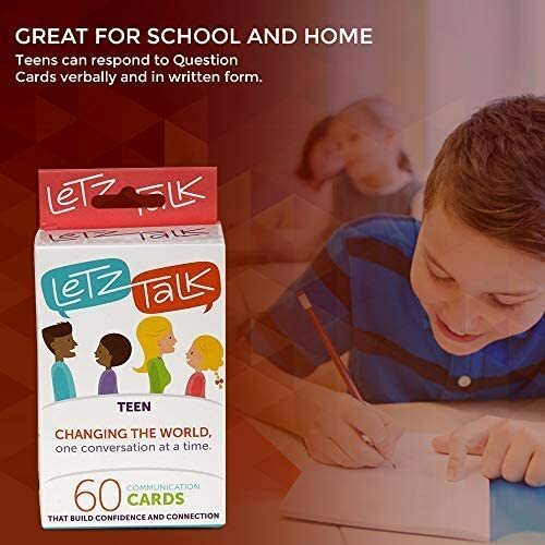 Letz Talk Conversation Cards for Teens - Helpful Learning Conversation Card Game
