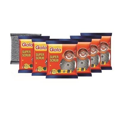 Super Scrub Set Made of Steel Heavy-Duty Cleaning Brushes Black 6 Pack