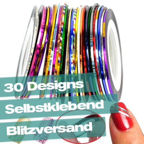 Nail Art Pin Stripes Tape Zierstreifen Nagel Design Tattoo Set Mix 10 / 20 / 30