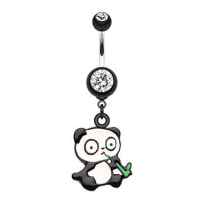 Darling Panda Bear Belly Button Ring