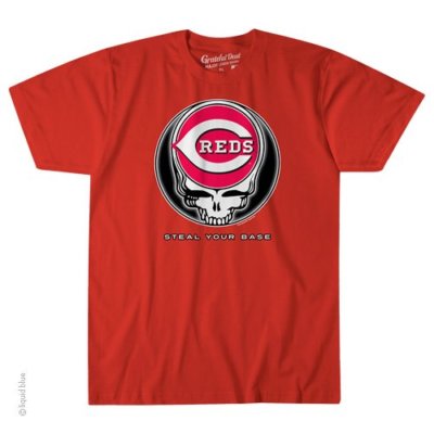 GRATEFUL DEAD-CINCINNATI REDS-STEAL YOUR BASE-T SHIRT Sz S Garcia, Lesh