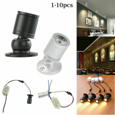 360° Angle LED Mini Spotlight Jewelry Display Cabinet Light With Driver AC12V