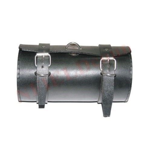Lockable Black Leather Tool Roll Bag Fits Norton BSA Triumph Ariel BMW 