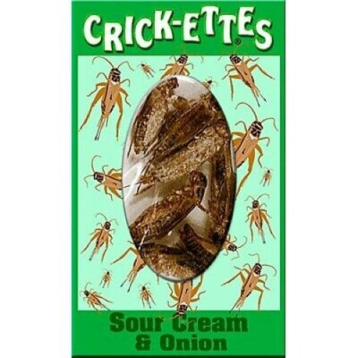 CRICKETS CRICK-ETTES sour cream and onion flavor! edible insects bred for human