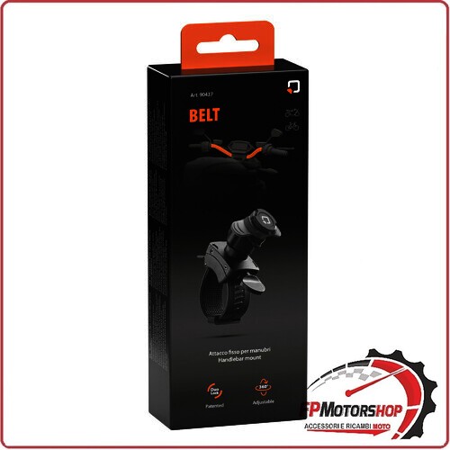 OPTI BELT STAFFA SUPPORTO PER CUSTODIA SMARTPHONE MANUBRIO BICI MOTO SCOOTER