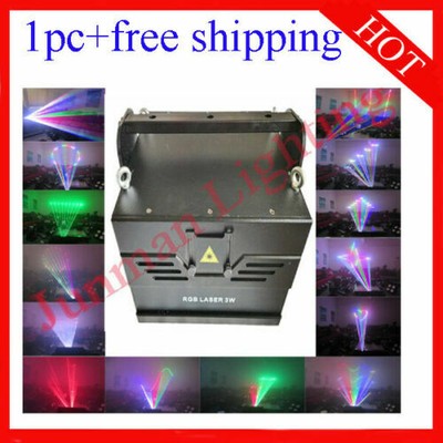 3W 3000mw RGB Full Color Animation Laser Projector ILDA 1pc Free Shipping