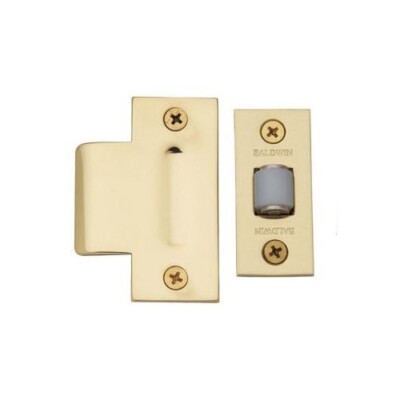 Baldwin 0440.003 Adjustable Roller Catch 1''x2-1/4'' Strike Lifetime Polish Brass
