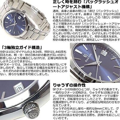 Pre-owned Grand Seiko Sbgx265 Heritage Collection Blue Watch Men Box