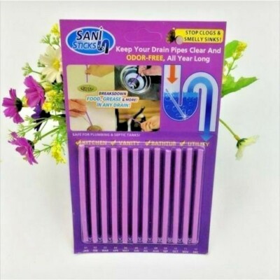 Drain Cleaner Sticks Sani Sticks Drains Pipes Clean Odor Free Kitchen Bathroom