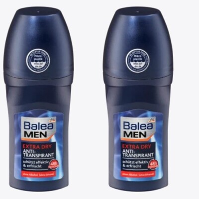 Balea MEN extra dry anti-transpirant deodorant for  dry skin sensation pack of 2