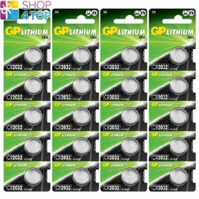 20 GP CR2032 LITHIUM CELL BATTERIES 3V COIN BUTTON DL2032 EXP 2029 5BL NEW