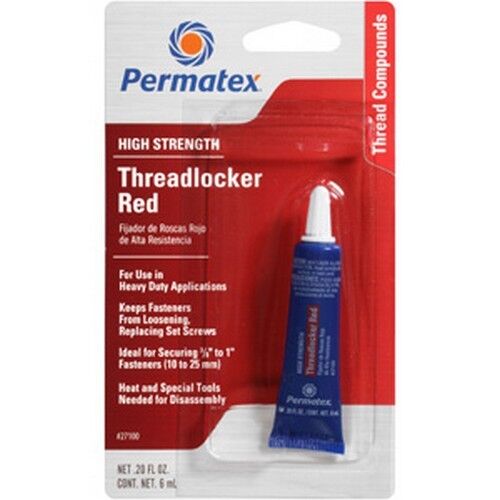 Permatex 27100 Hi-Strength Threadlocker Red - Each