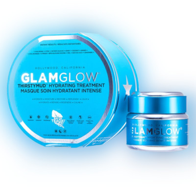 Glam glow Face Mask  Thirsty mud Hydrating Treatment 1.7oz 50g Opened Box K65