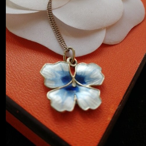 David Andersen Norwegen Emaille Silber Verg. PensÃ©E StiefmÃ¼Tterchen Iris Fein 