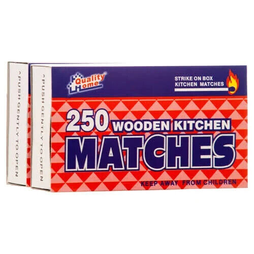 Quality Home 250 Wooden Matches 2 Box (500 matches)