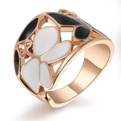 Chapado en Oro Rosa Estrás Italina Fashion Jewelry