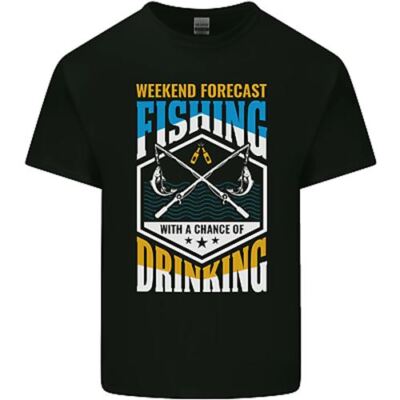 Weekend Fishing Funny Alcohol Beer Kids T-Shirt Boys Girls