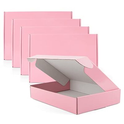 26 Pack Pink Shipping Boxes Cardboard Mailer Boxes for Packaging Gift Boxes
