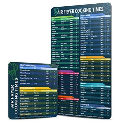 Magnetic Cheat Sheet Cooking Times Reference Guide For Cooking Frying
