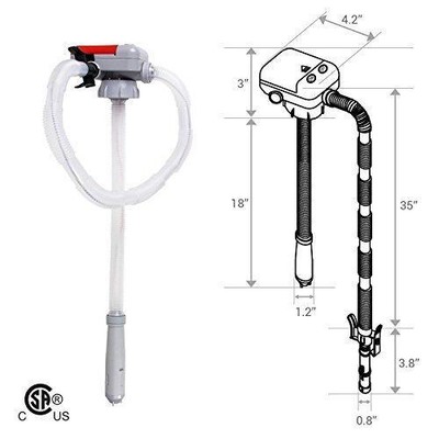 Second Gen TERAPUMP TRFA01 - No More Gas Can Lifting/Fuel Transfer Pump Fitti...