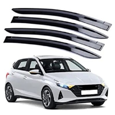 Car Rain Wind Door Visor Side Deflector for I 20 2020I Car rain Door viser_Black