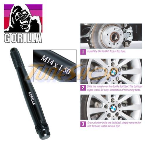 ゆゆ Gorilla 96644BDX, Set of 24 Black Chrome Steel Lug Nut And
