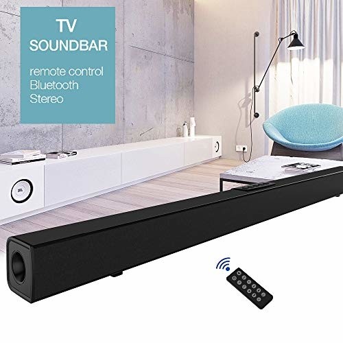 TV Sound Bar, Meidong Bluetooth Soundbar with Built-in Subwo