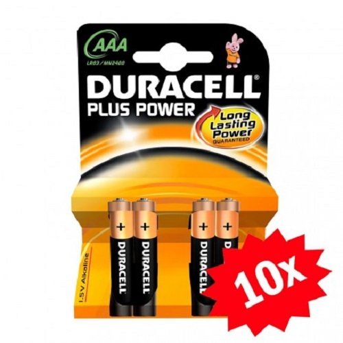 Confezione 40 Pile Batterie Duracell Plus Power AAA MiniStilo Lr03 Mn2400 hsb