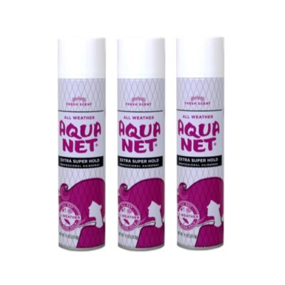 3 Pk Aqua Net Professional Hair Spray Extra Super Hold Fresh Fragrance 11Oz Each