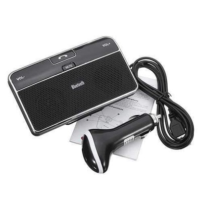 Silm Wireless Bluetooth Hands Free Speaker Phone MP3 Car Kit Sun Visor Clip Driv